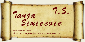 Tanja Simićević vizit kartica